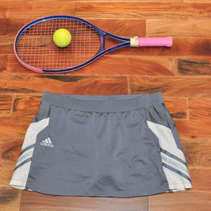 Adidas Gray White Climalite Tennis Skirt S…